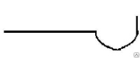 Крюк держатель для горизонтального желоба черный D 89