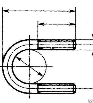 Хомут резьбовой ГОСТ 24137-90 материал круг д. 8(10)