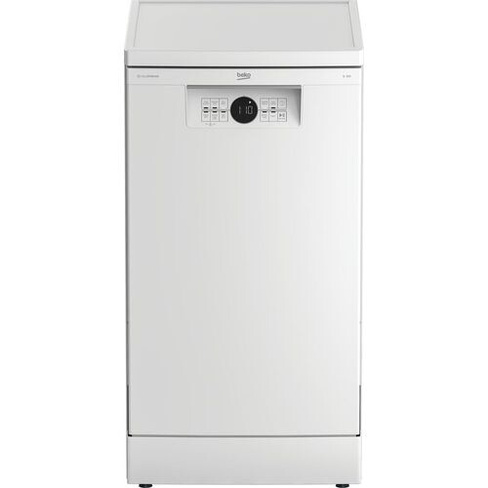 Посудомоечная машина Beko BDFS26020W, узкая, напольная, 44.8см, загрузка 10 комплектов, белая [7639008335]