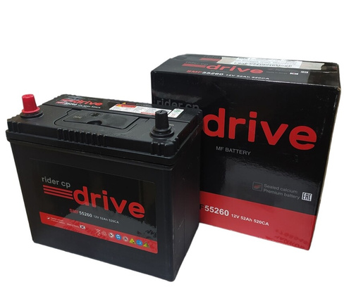 Аккумулятор Drive 6Ст-52 Asia (520А) П/П Яп. Кл. 55260 60B24R