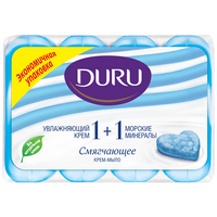 DURU Крем-мыло кусковое Soft sensations 1+1 Морские минералы морской бриз, 4 шт., 310 мл, 90 г