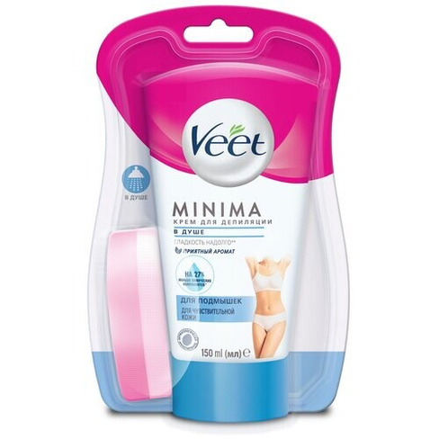 Veet Minima крем для депиляции в душе для чувствительной кожи 150 мл 200 г 1 шт.