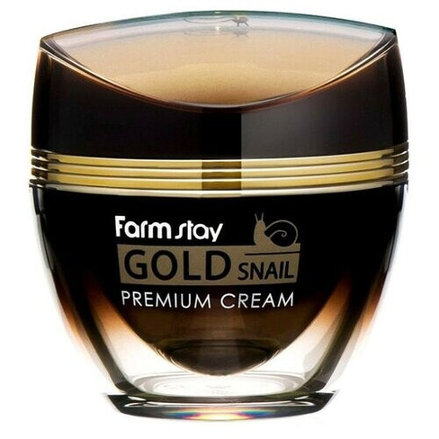 Farmstay Gold Snail Premium Cream Премиальный крем для лица с золотом и муцином улитки, 50 мл FarmStay