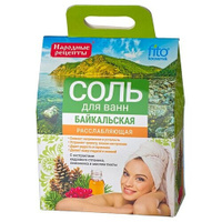 Fito косметик Народные рецепты Соль для ванн Байкальская, 500 г, 500 мл, 12 шт.