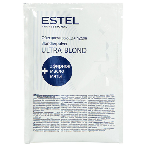 ESTEL Пудра для обесцвечивания волос De Luxe Ultra Blond 6 %, 30 мл