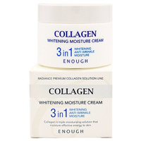 Enough Collagen Whitening Moisture Cream 3 in 1 Увлажняющий отбеливающий крем для лица с коллагеном 3 в 1, 50 мл ENOUGH