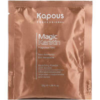 Kapous Обесцвечивающая пудра с кератином без аммиака в микрогранулах Fragrance free Magic Keratin Non Ammonia 6 %, 30 мл