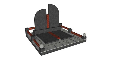 Мемориальный комплекс с цветным гранитом