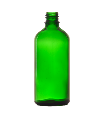 Флакон стеклянный 100 мл 18/405 Прозрачный зеленый