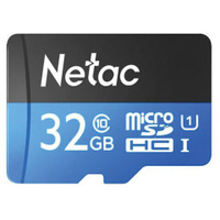 Карта памяти microSDHC 32 ГБ NETAC P500 Standard UHS-I U1 80 Мб/с class 10 адаптер NT02P500STN-032G-R