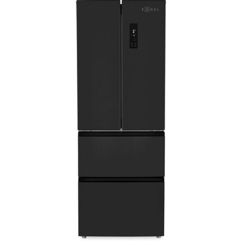 Холодильник трехкамерный ZUGEL ZRFD361B No Frost, French Door, инверторный черный