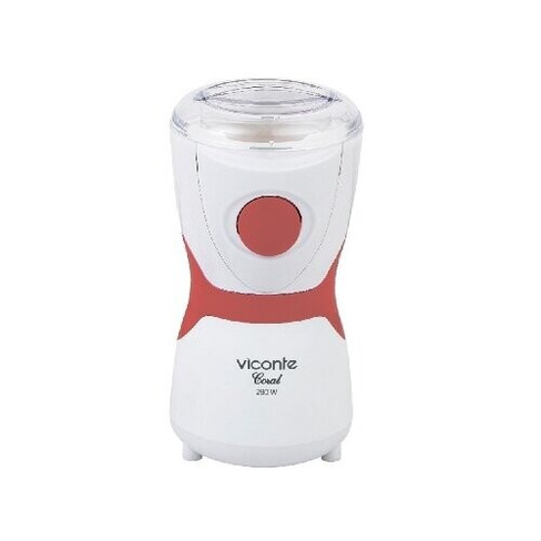 Кофемолка Viconte VC-3106, белый/красный
