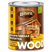 Пропитка декоративная для древесины бесцветный 1л LAZURIT Wood