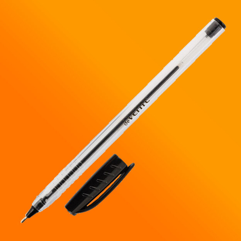Ручка шариковая 0.7 мм трехгран ж. корп, черная