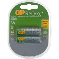 AA Аккумуляторная батарейка GP Recyko 210AAHCB, 2 шт. 2000мAч