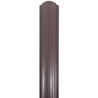 Евроштакетник односторонний полукруглый 0,45 мм 105х1500 мм коричневый RAL 8017 фигурный срез Таврос