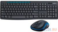 Комплект беспроводной Logitech MK275 клавиатура черная, 112 клавиш с защитой от воды, мышь черная, оптическая, 1000dpi,