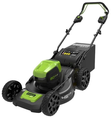 Газонокосилка Greenworks GD80LM46SP, 2501007, 80V, 46 см3 бесщеточная