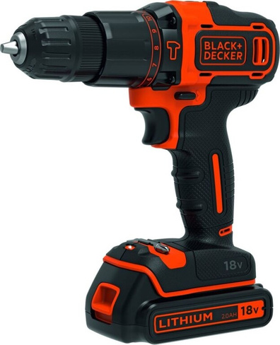 Дрель-шуруповерт аккумуляторный Black+Decker BDCHD18KB