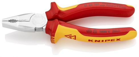 Пассатижи 160 мм комбинированные 1000V KNIPEX, KN-0106160