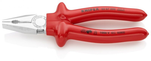 Пассатижи диэлектрические 200 мм 1000 V KNIPEX KN-0307200