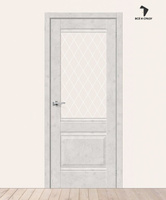 Межкомнатная дверь с экошпоном Прима-3 Look Art/White Сrystal 900х2000 мм