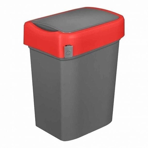 Бак для мусора Бытпласт 434214804 25л (330х270х457) полипропилен с красным ободом Resto