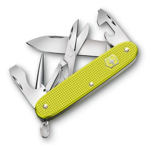 Складной нож Victorinox Pioneer X, функций: 9, 93мм, желтый, коробка подарочная [0.8231.l23]