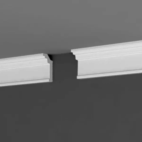 Плинтус потолочный полистирол для натяжного потолка под светодиодную ленту Де-Багет П13 25/50 белый 25x50x2000 мм ДЕ-БАГ