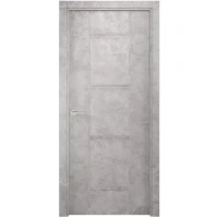 Дверь межкомнатная глухая без замка и петель в комплекте Виктория 80x200 финиш-бумага цвет бетон Без бренда