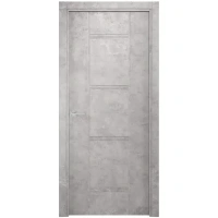 Дверь межкомнатная глухая без замка и петель в комплекте Виктория 70x200 финиш-бумага цвет бетон Без бренда
