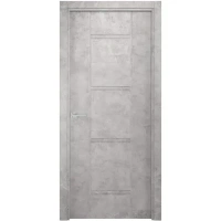 Дверь межкомнатная глухая без замка и петель в комплекте Виктория 90x200 финиш-бумага цвет бетон Без бренда