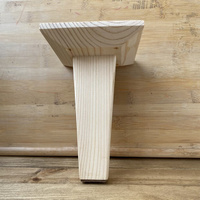 Ножка мебельная центральная 1 шт. цвет сосна без покраски из массива дерева Spaceo KUB