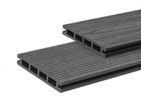 Террасная доска ДПК ПроДекинг 4000х140х22мм Стандарт, Антрацит