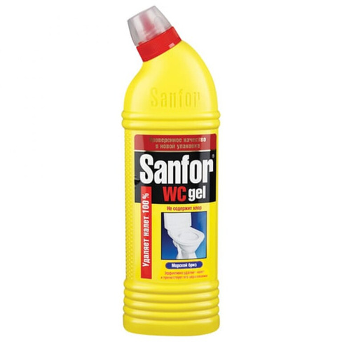 Чистящее средство для уборки туалета SANFOR WC gel Морской бриз
