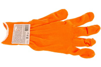 Перчатки 67840 из синтетической нити, 13 класс, оранжевые, XL NO NAME
