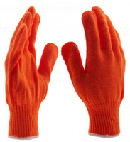 Перчатки Сибртех 68659 трикотажные, акрил, цвет: оранжевый, оверлок СИБРТЕХ