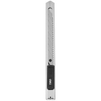 Нож канцелярский Deli E2034 Essential Metal Vivid Mini 9мм, сталь, серый 24 шт./кор.