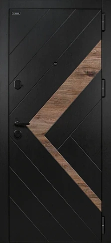 Входная дверь металлическая Tandoor Спарта Кварц черный / Белый мат 850х2030