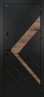 Входная дверь металлическая Tandoor Спарта Кварц черный / Белый мат 850х2030