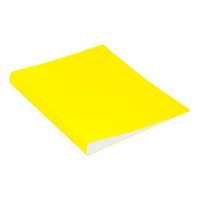 Папка Бюрократ Double Neon DNE07V10YEL, 10шт вкладышей, A4, пластик, 0.7мм, желтый 14 шт./кор.