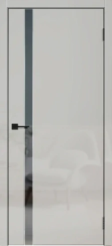 Дверь межкомнатная 519 Серый глянец ДГ 2000x800 зеркало фацет