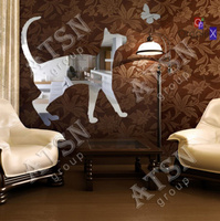 Декоративное зеркало "Кот и бабочка" OrgpleX