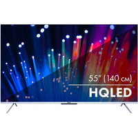 55" Телевизор HAIER Smart TV S3, QLED, 4K Ultra HD, серебристый, СМАРТ ТВ, Android