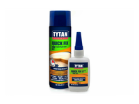 Клей двухкомпонентный цианакрилатный для МДФ прозрачный 400мл/100г Tytan Professional