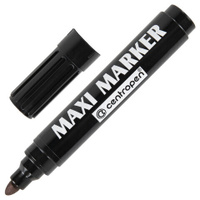 Маркер перманентный универсальный ЧЕРНЫЙ CENTROPEN "Maxi Marker", 2-4 мм, 8936