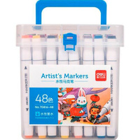 Набор маркеров для скетчинга Deli 70816-48, 48 цвет., двойной пишущий наконечник