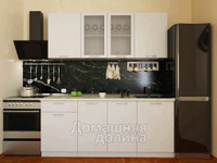 Кухня модульная Валерия-М-03 - 1,8 метра Белый глянец (Помодульно)
