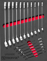 Набор ключей комбинированных в EVA ложементе 280х375 мм, 17 предметов UTS17STE Thorvik UTS17STE Набор ключей комбинирова