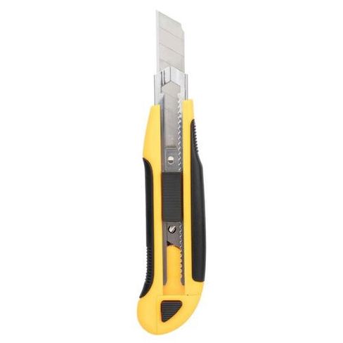 Нож канцелярский Deli E2091 E2091 18мм, сталь, желтый, блистер 12 шт./кор.